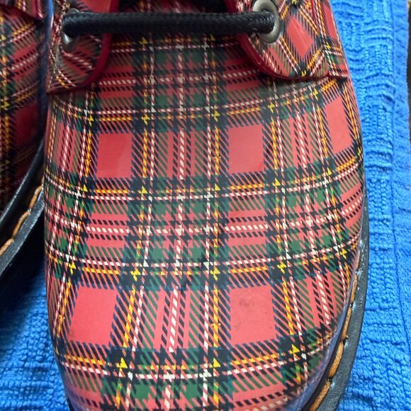 Vintage Rare Dr. Martens Drench Plaid Rubber Lace-Up Boot Women's Sz 9 GUC - Picture 2 of 9